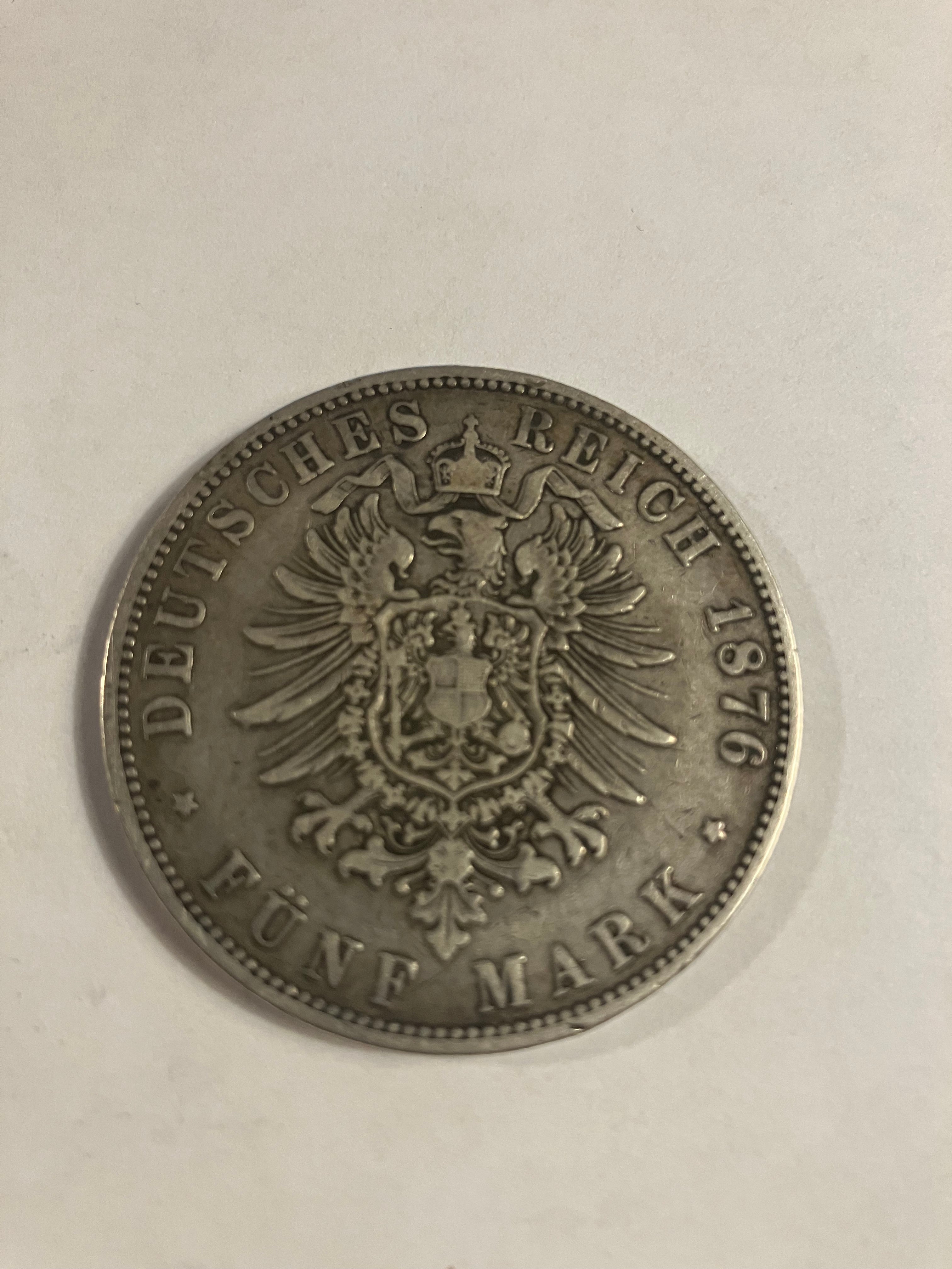 5 Mark 1876J Germany