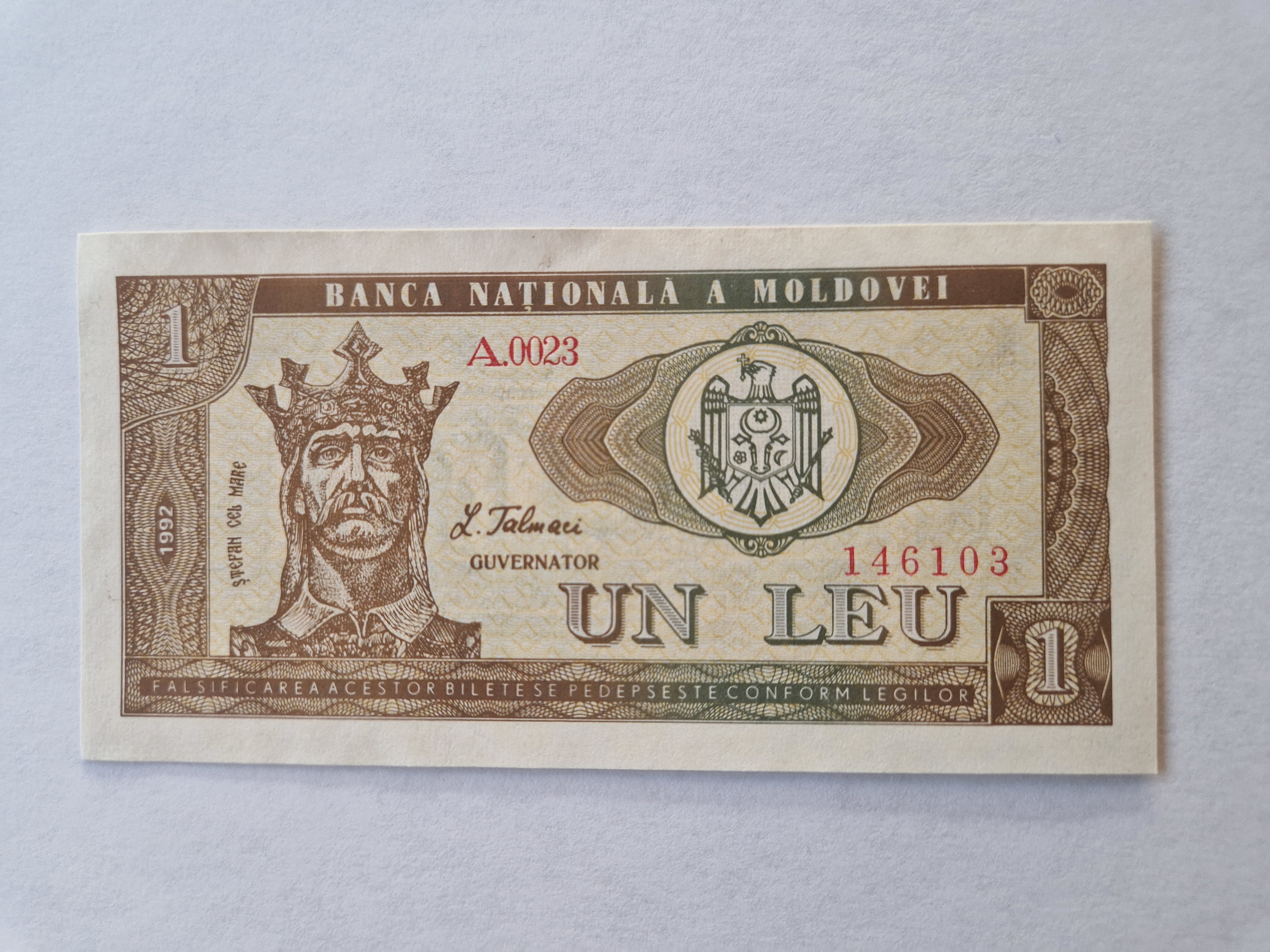 1 Leu Moldova 1992
