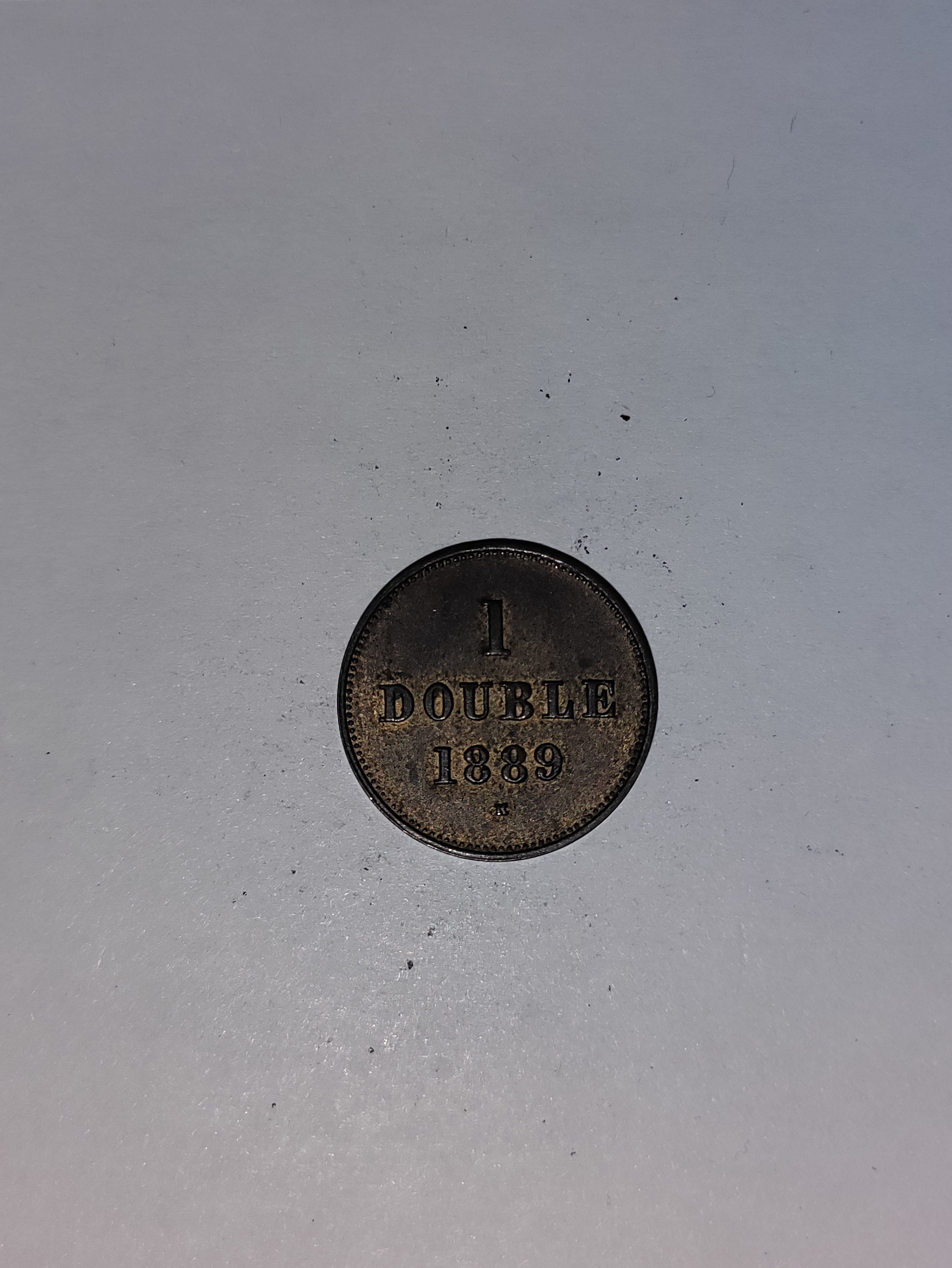 1 Double 1889 Guernsey