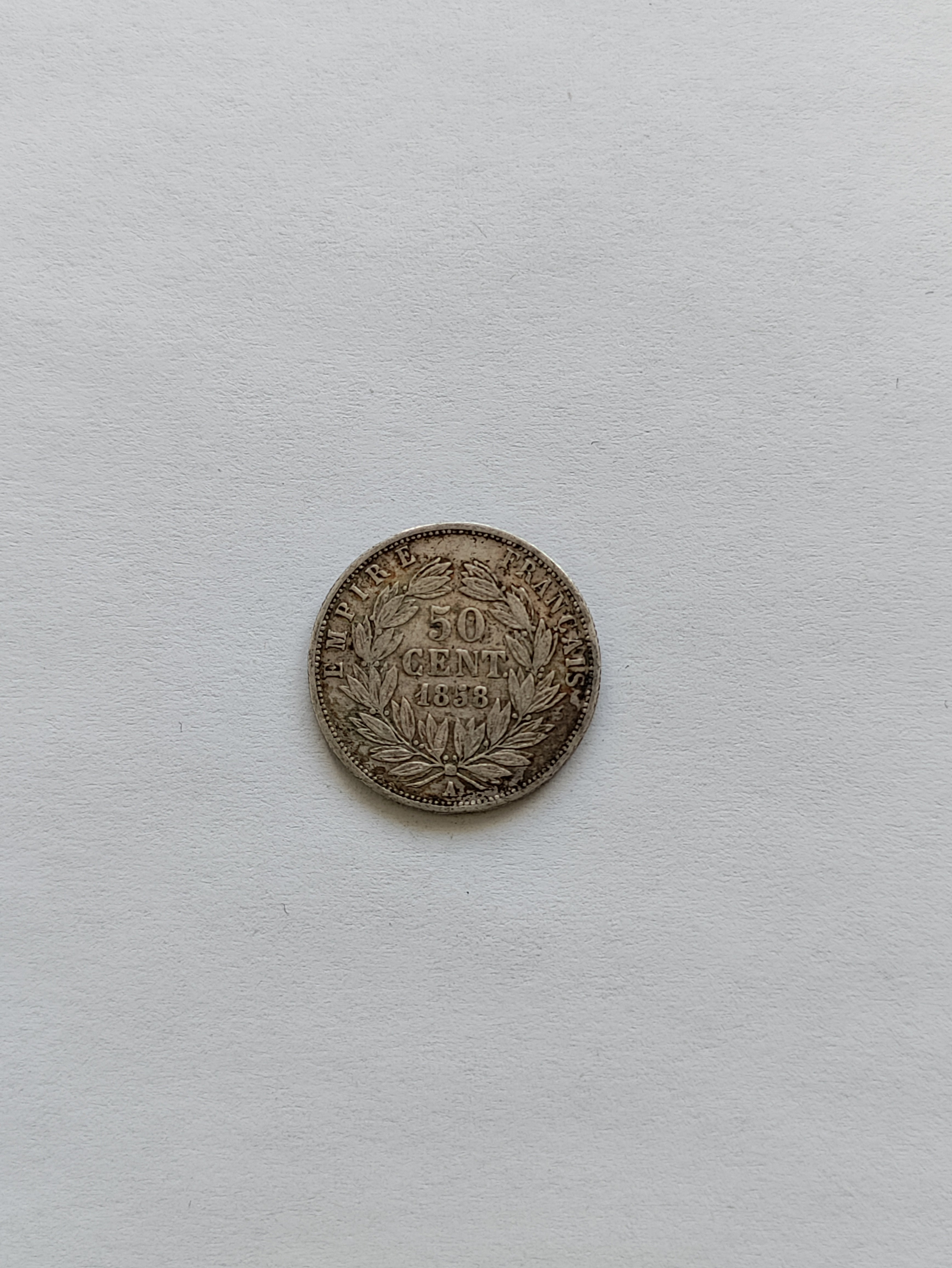 50 Cents 1858 A France - Bad condition