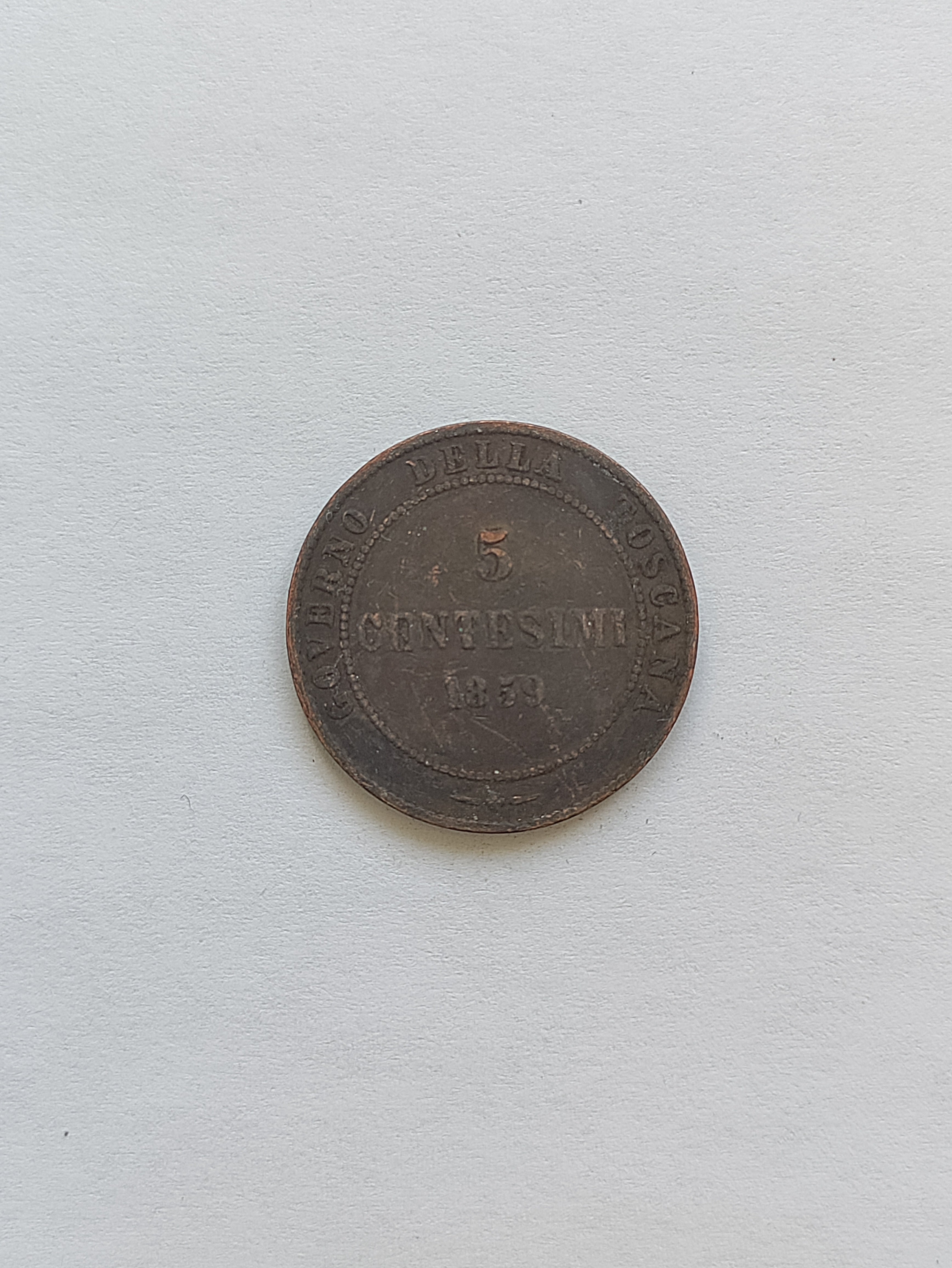 5 Centesimi 1859 Toscana