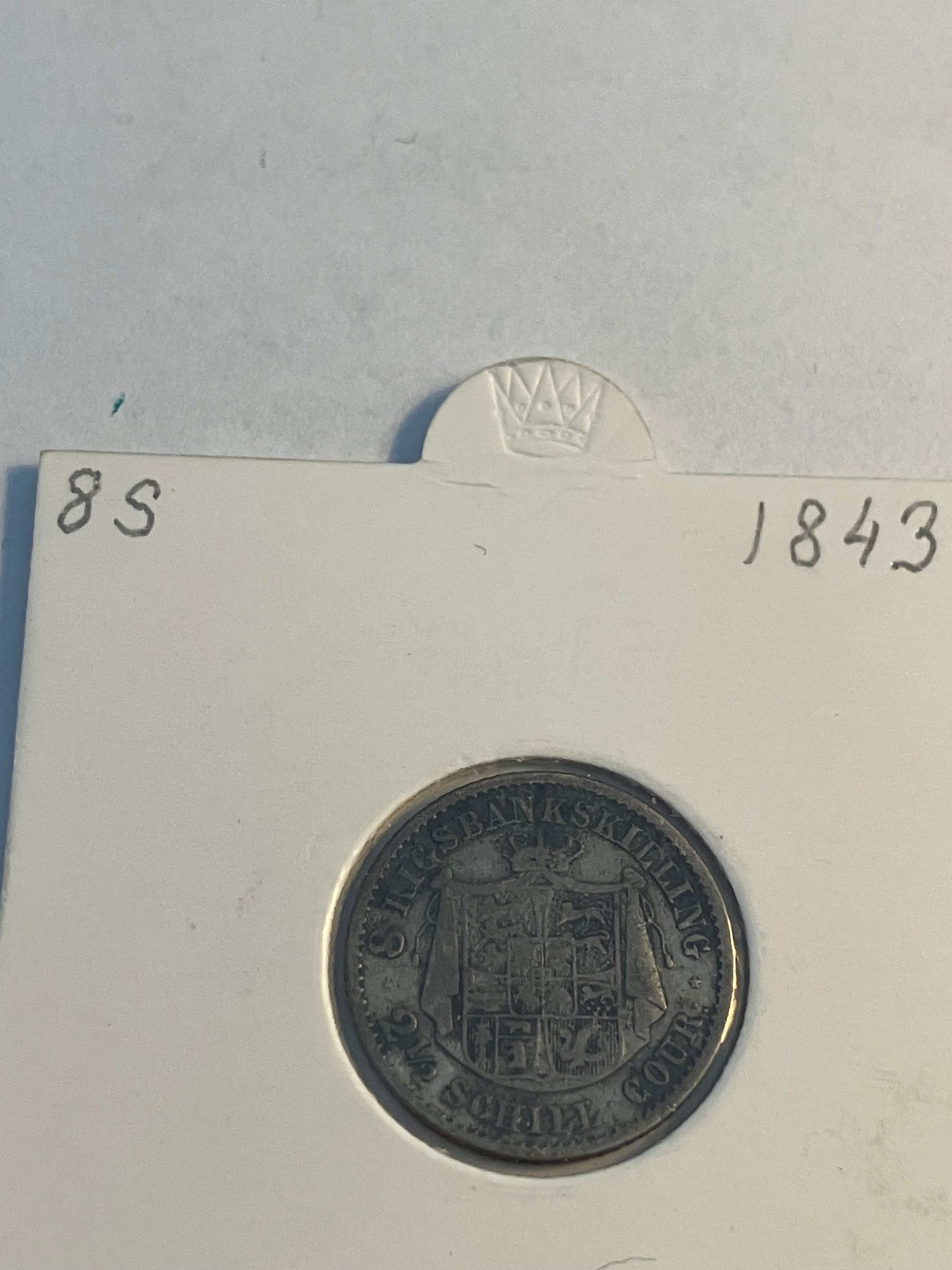 8 skilling 1843 Denmark
