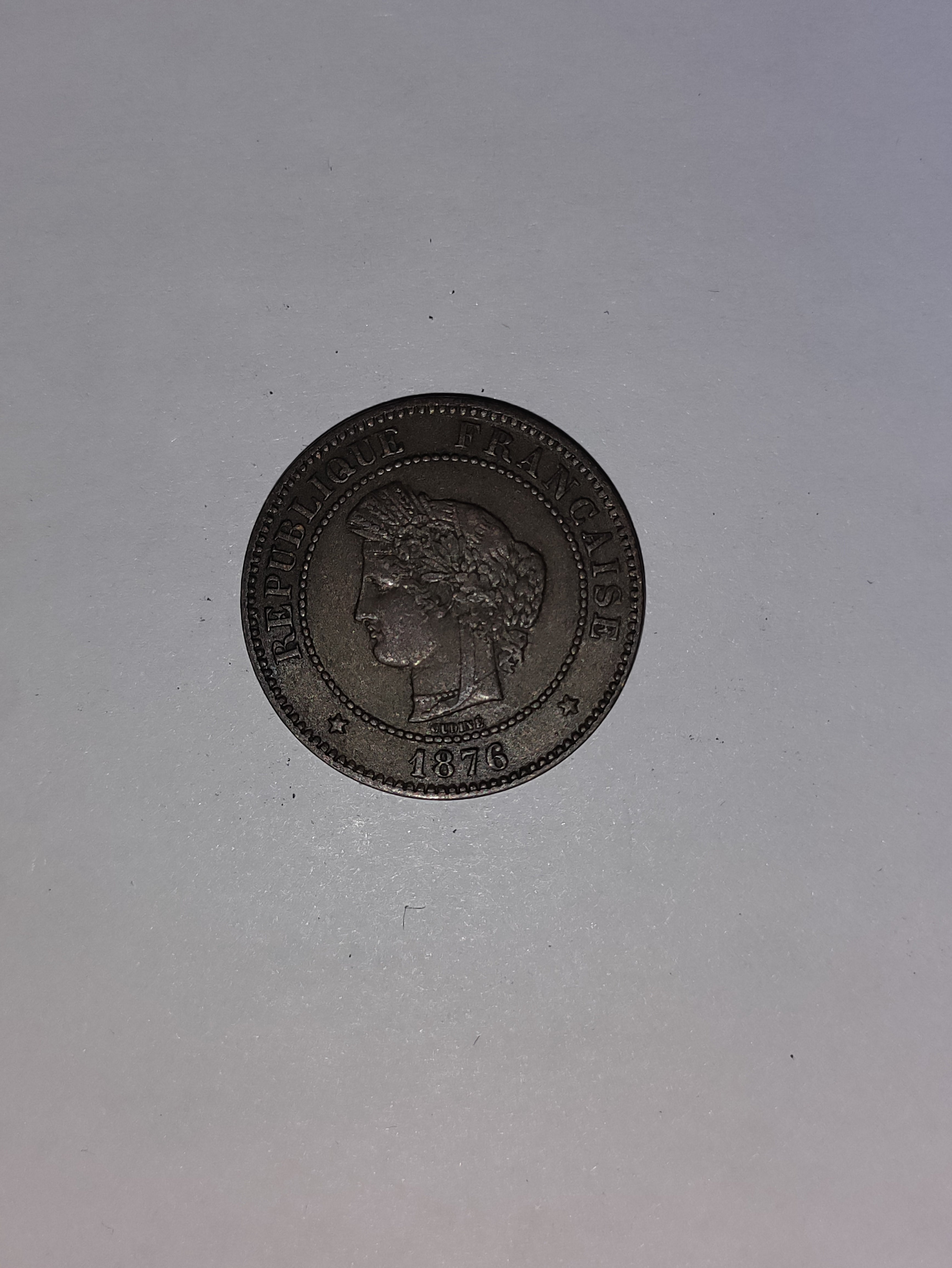 5 Centimes 1876 A France