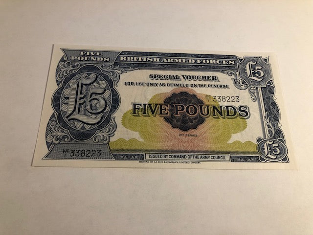 Five Pounds British Armed Forces