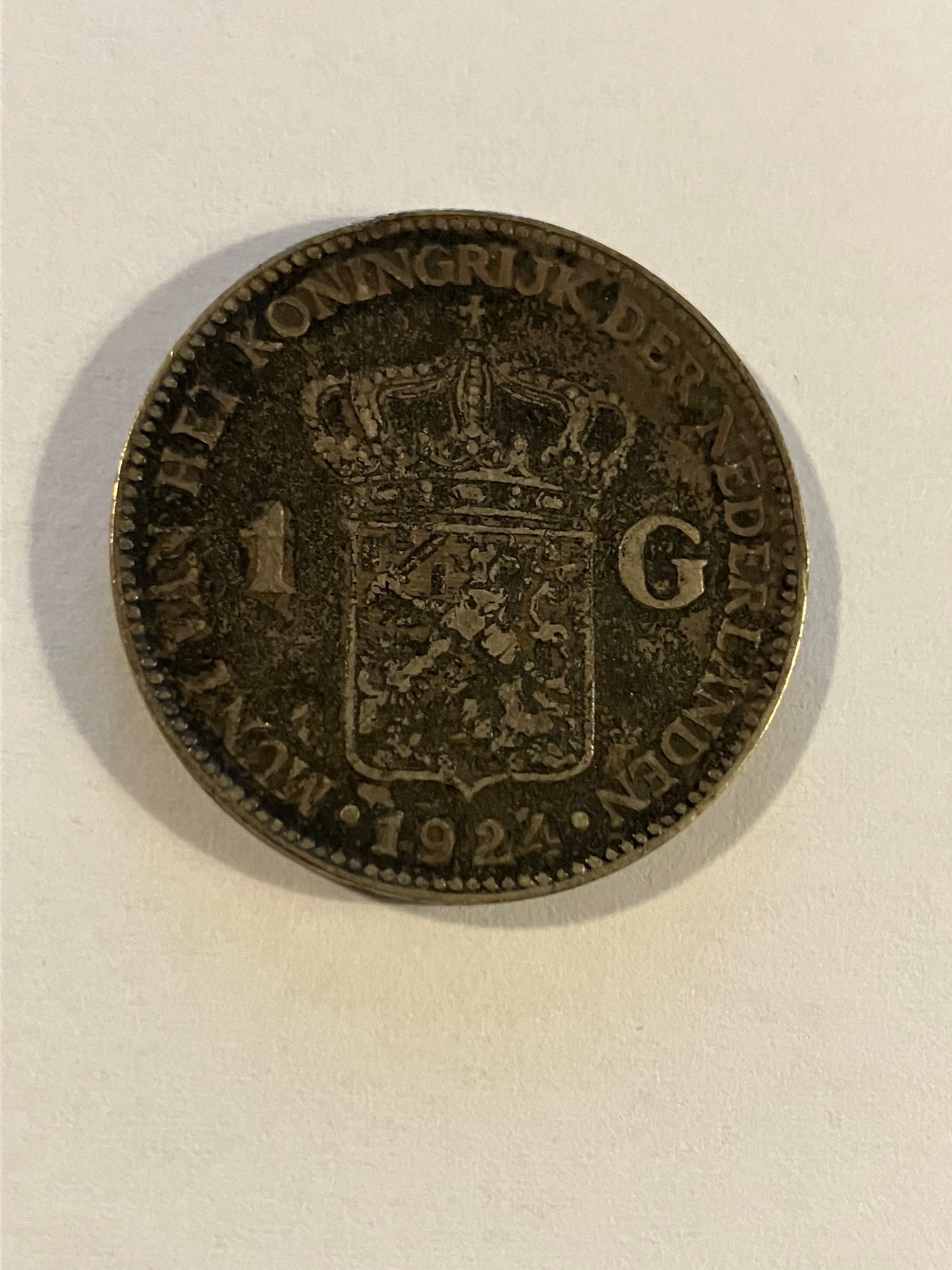 1 Gulden 1924 Netherlands - Bad condition
