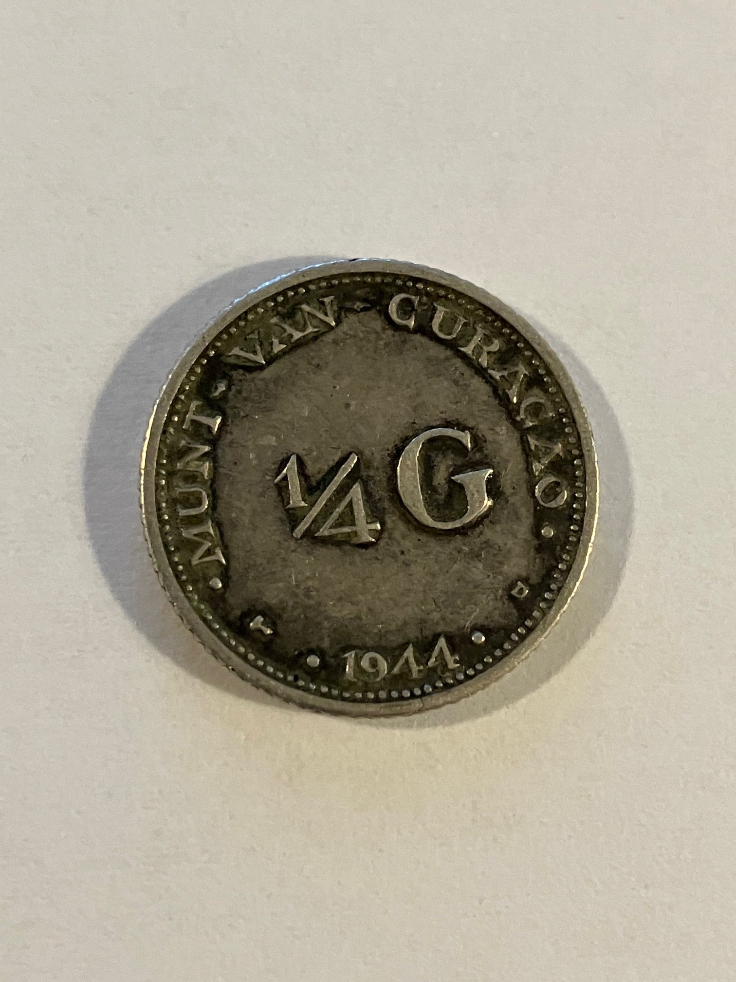 1/4 G Netherlands Antilles 1944