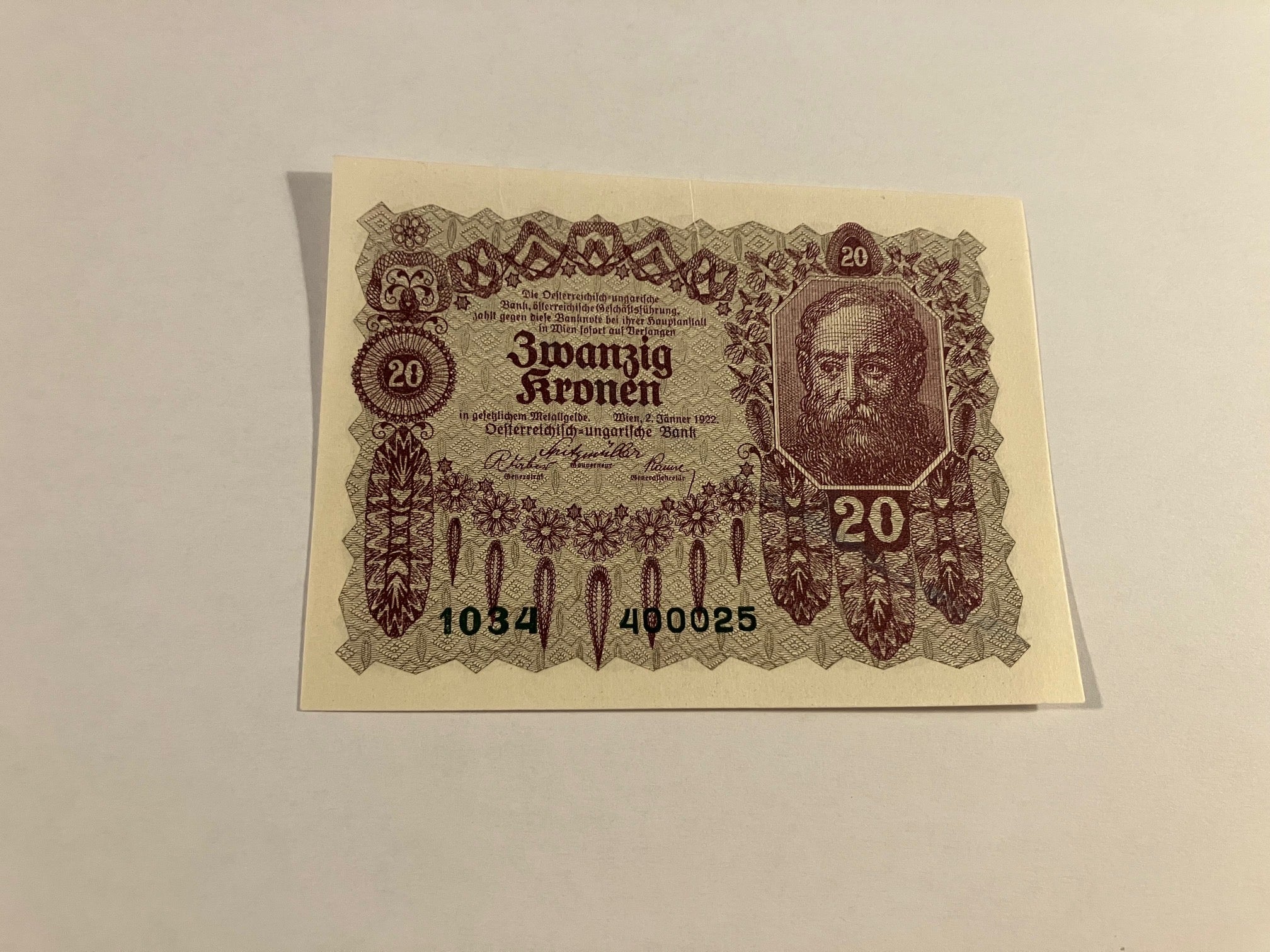 Zwanzig Kronen Austria-Hungary 1922