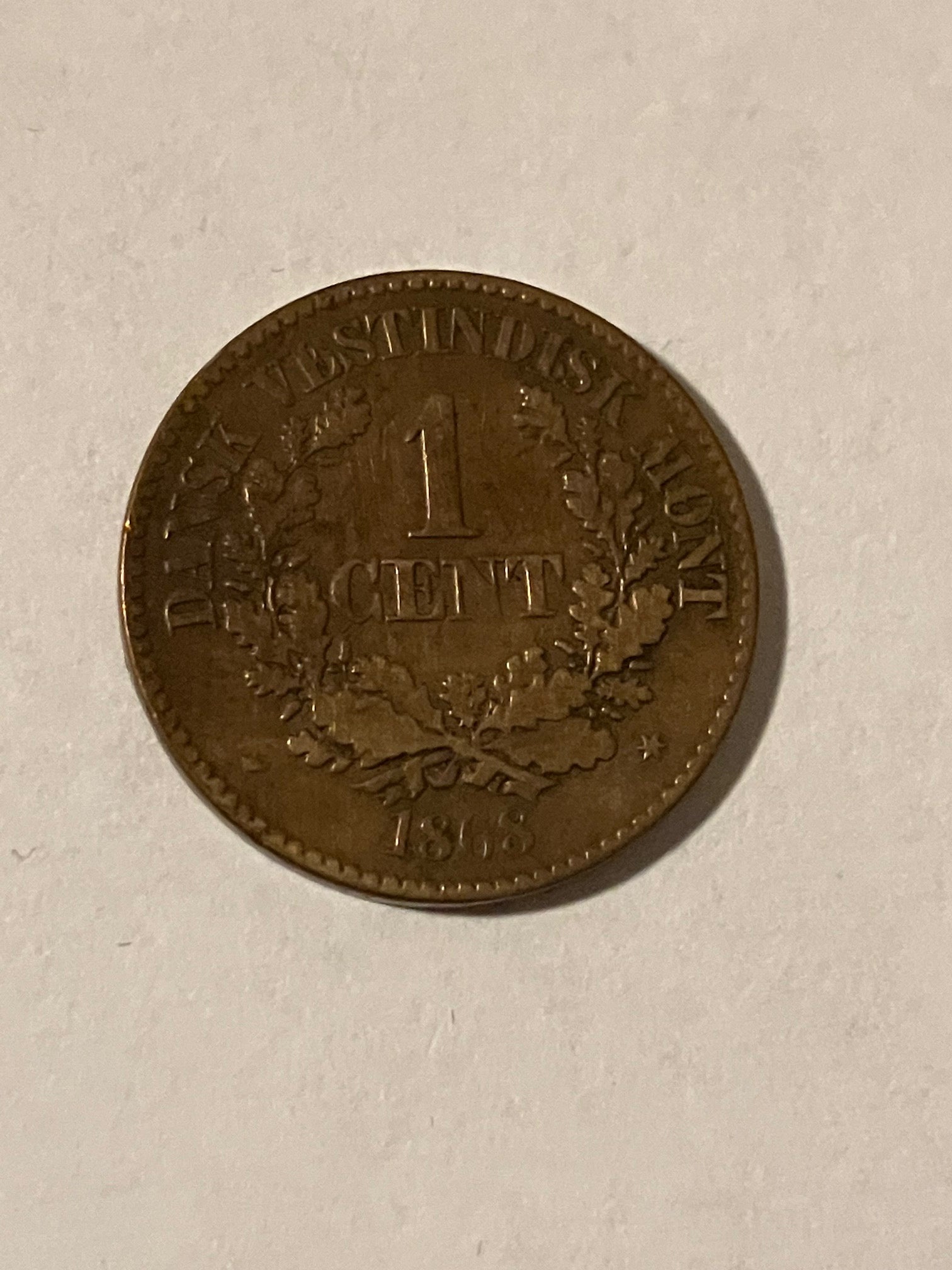 1 Cent Dansk Vestindien 1868