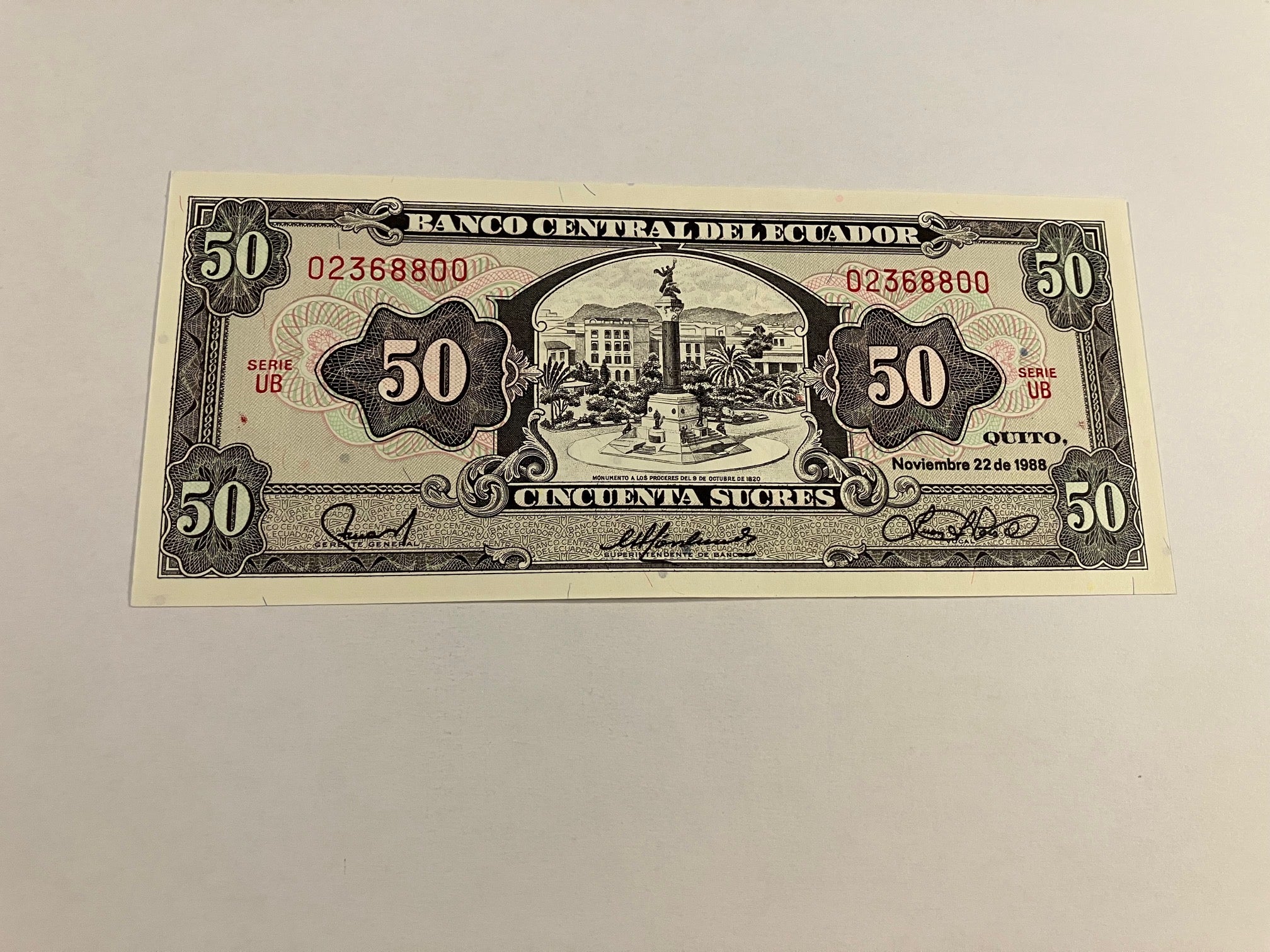 50 Sucres Ecuador 1988