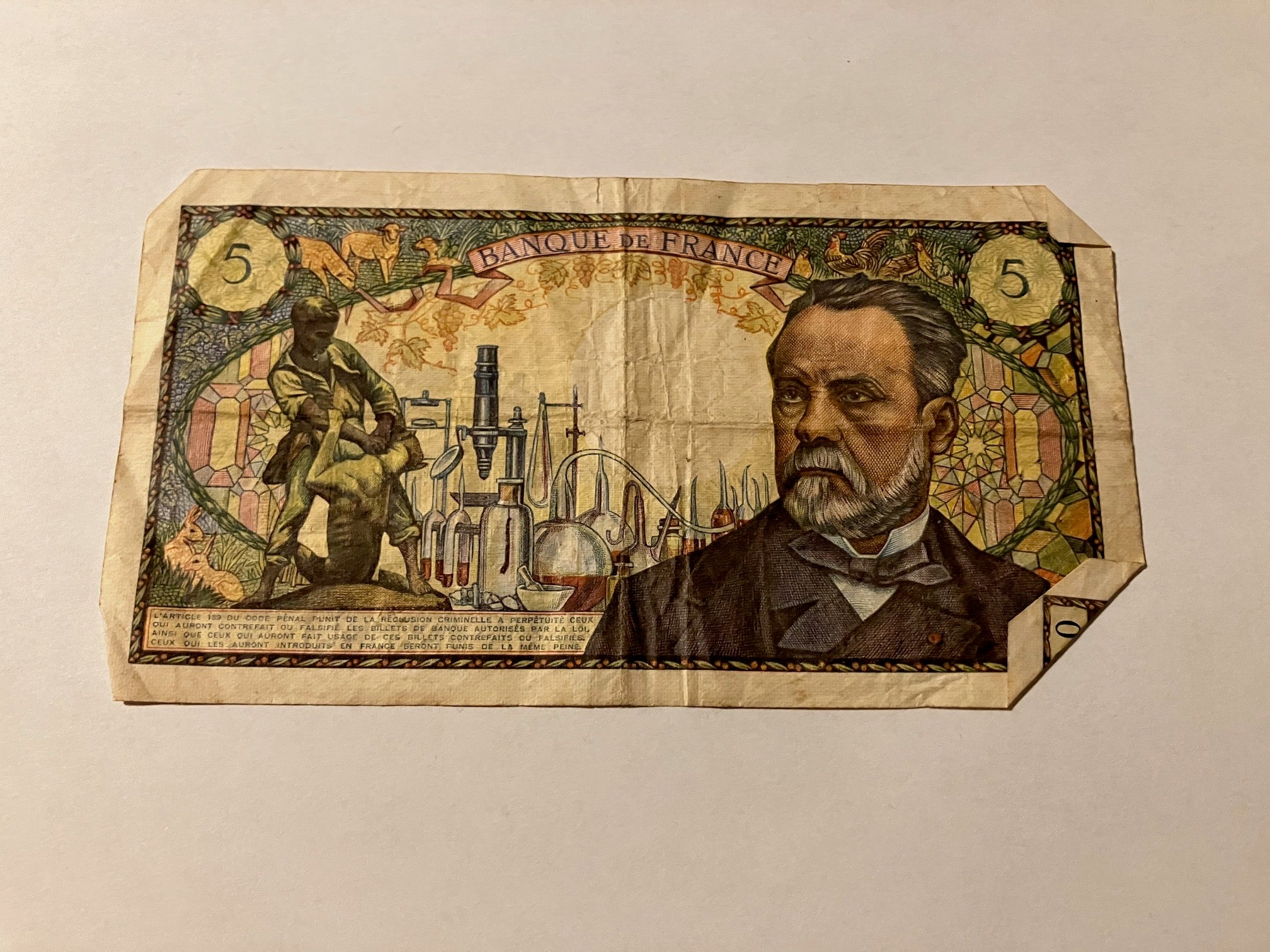 5 Francs France 1968 D - Dårlig stand