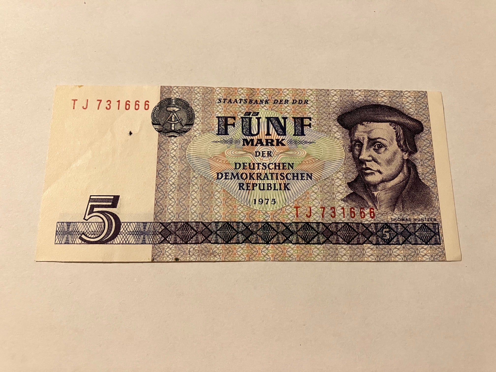 5 DDR Mark 1975 Germany