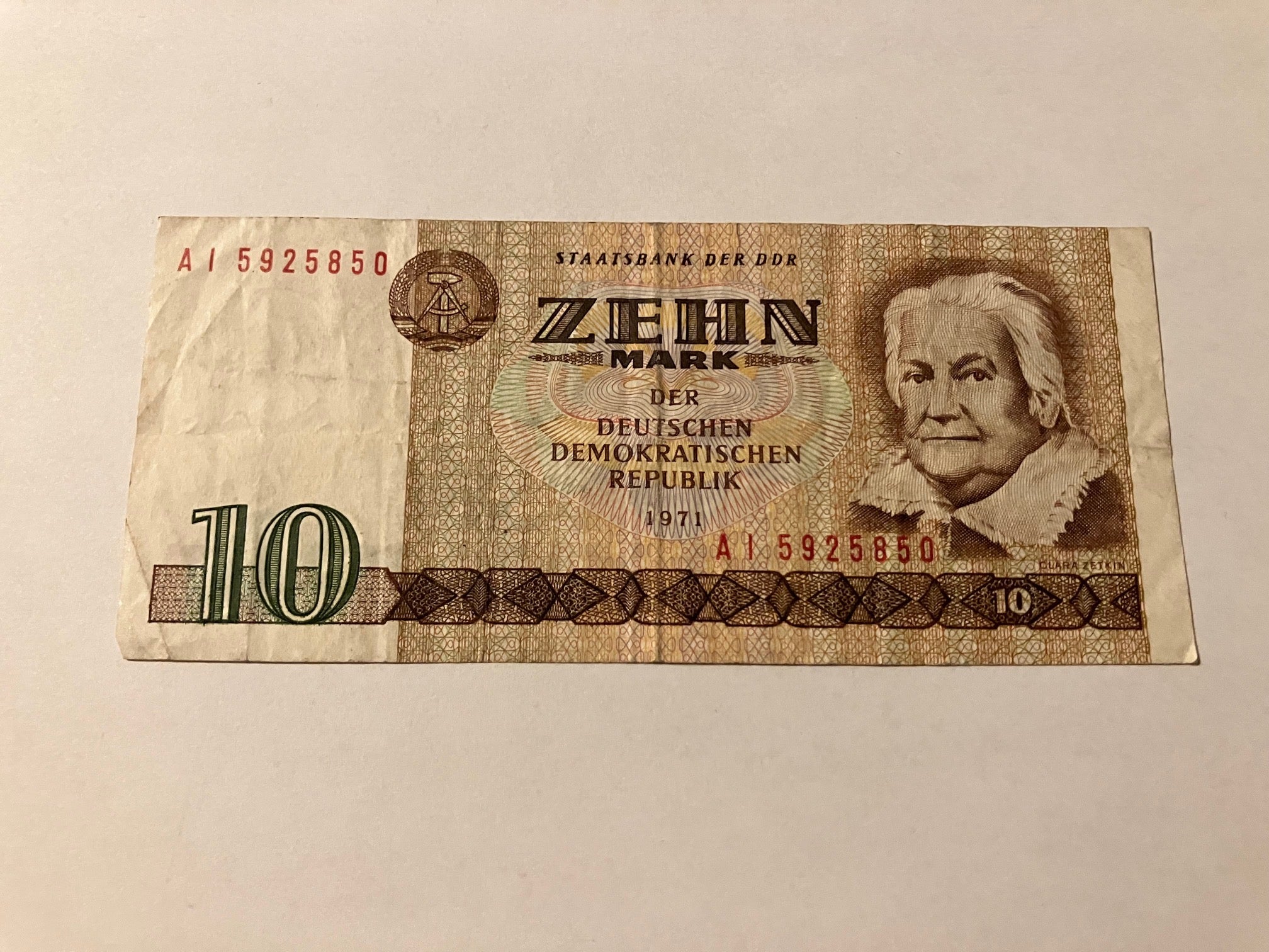 10 DDR Mark 1971 Germany