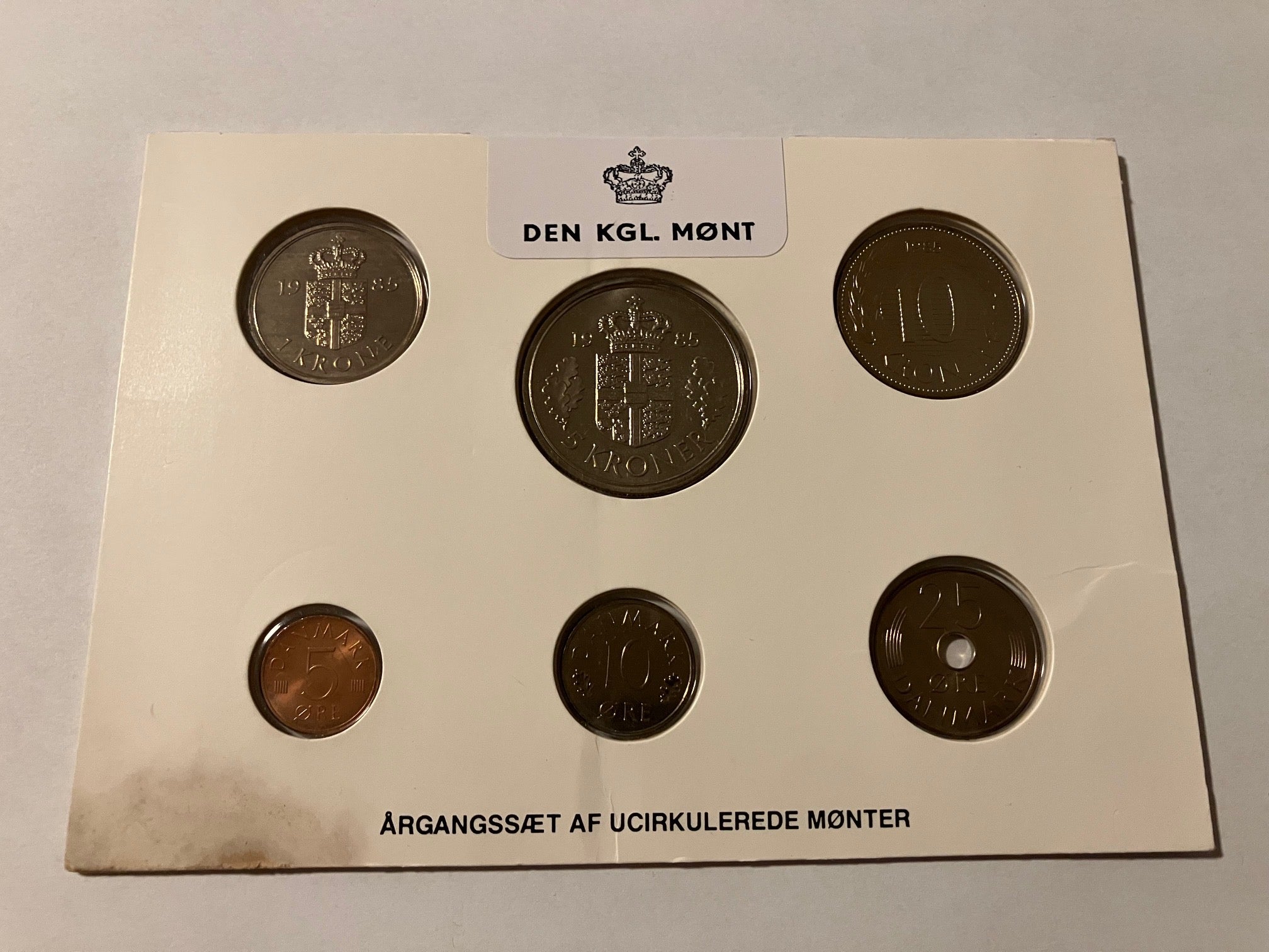 Kgl. Møntsæt 1985 - Beskadiget