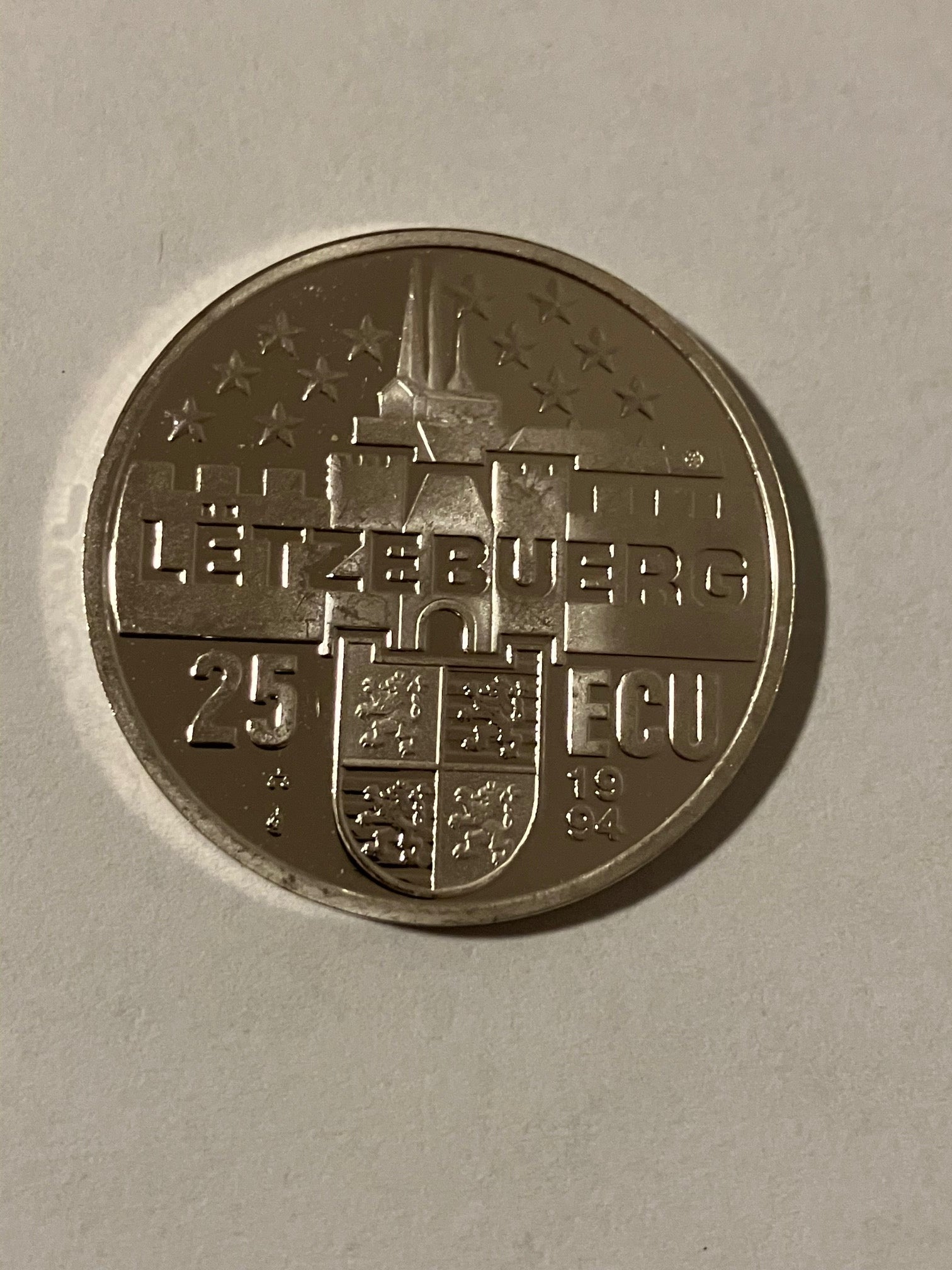 25 ECU Luxembourg 1994 - Silver
