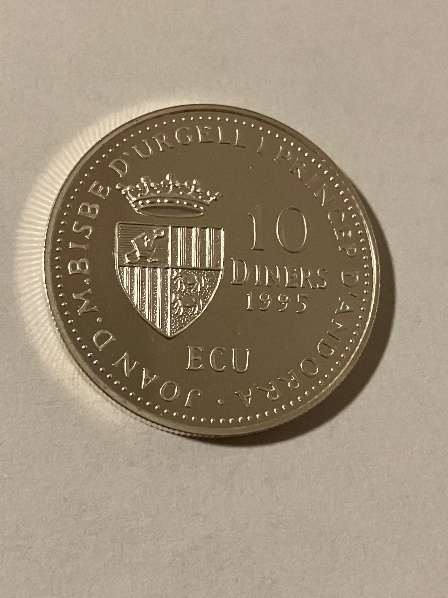 10 Diners Andorra 1995 - Silver - Low mintage