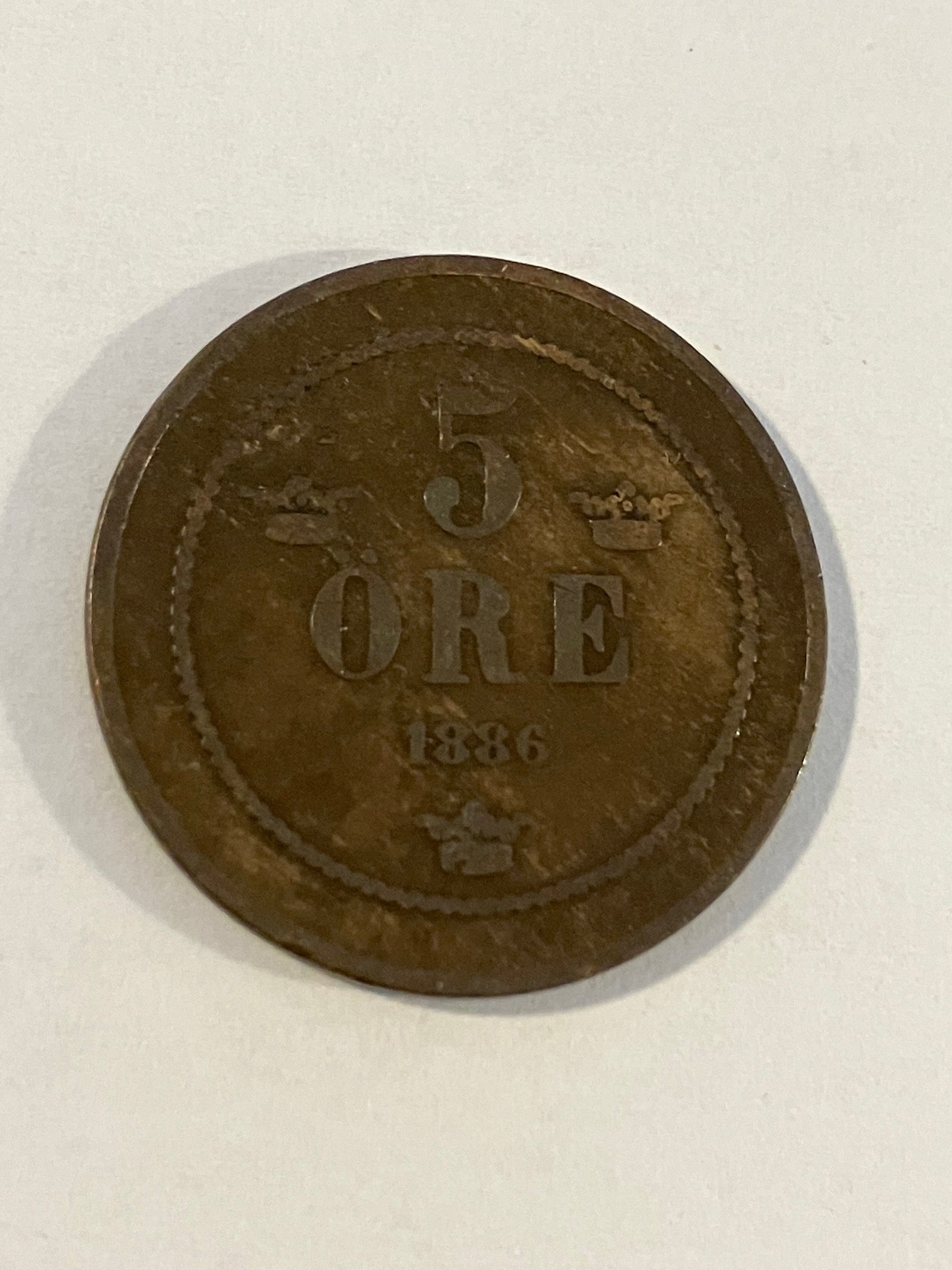 5 Øre 1886 Sverige