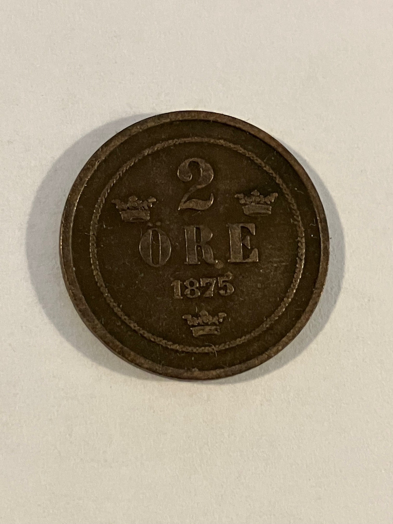 2 Øre 1875 Sverige
