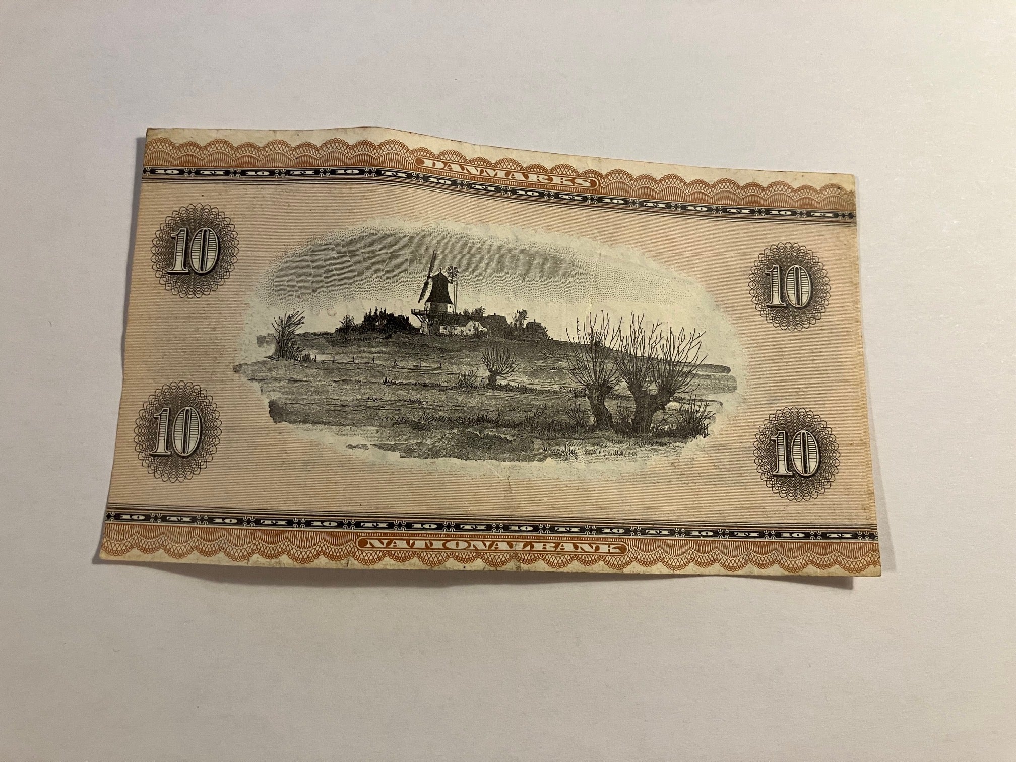 10 Kroner 1971 Erstatningsseddel - Dårlig stand