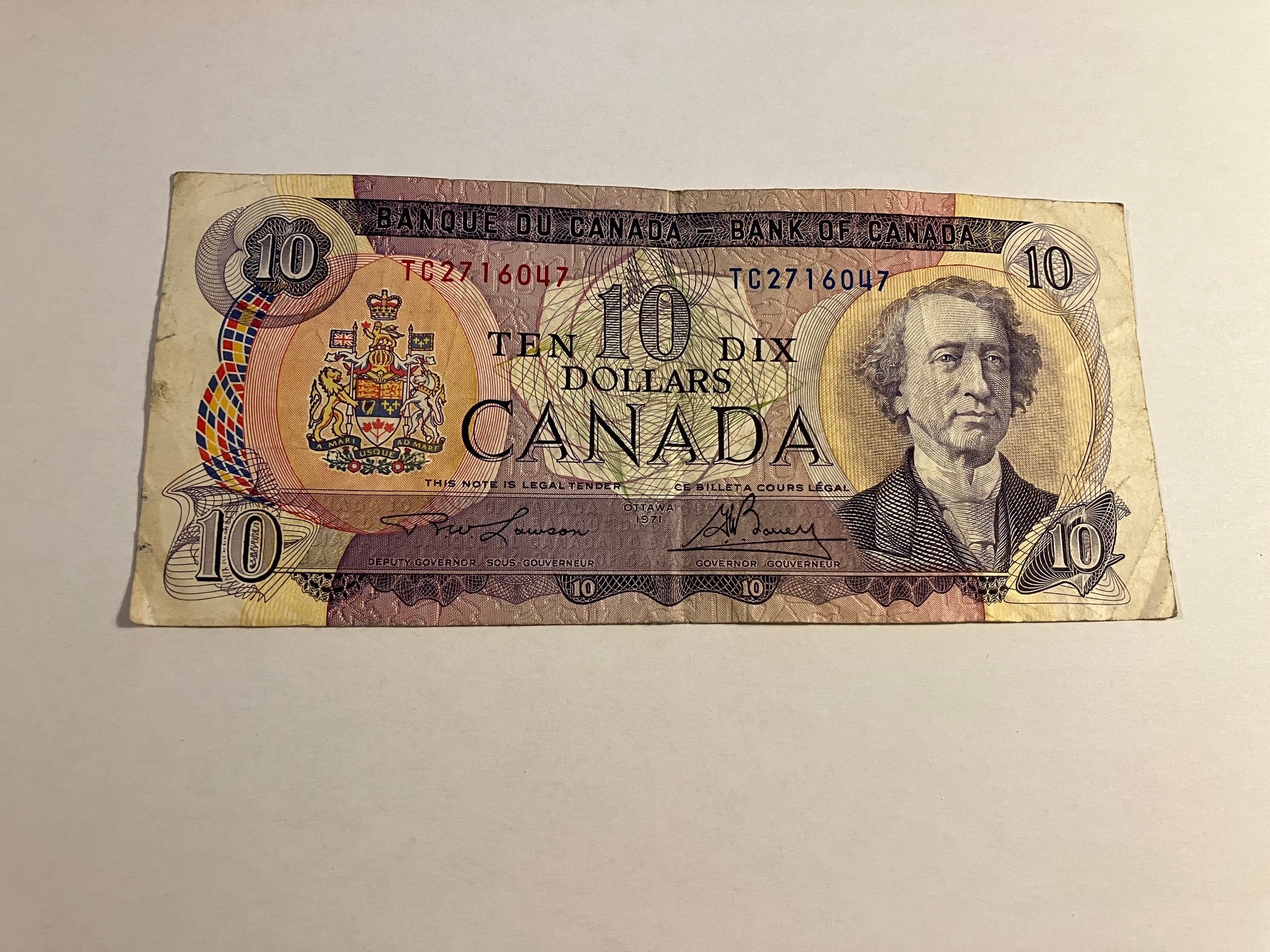 10 Dollars Canada 1971