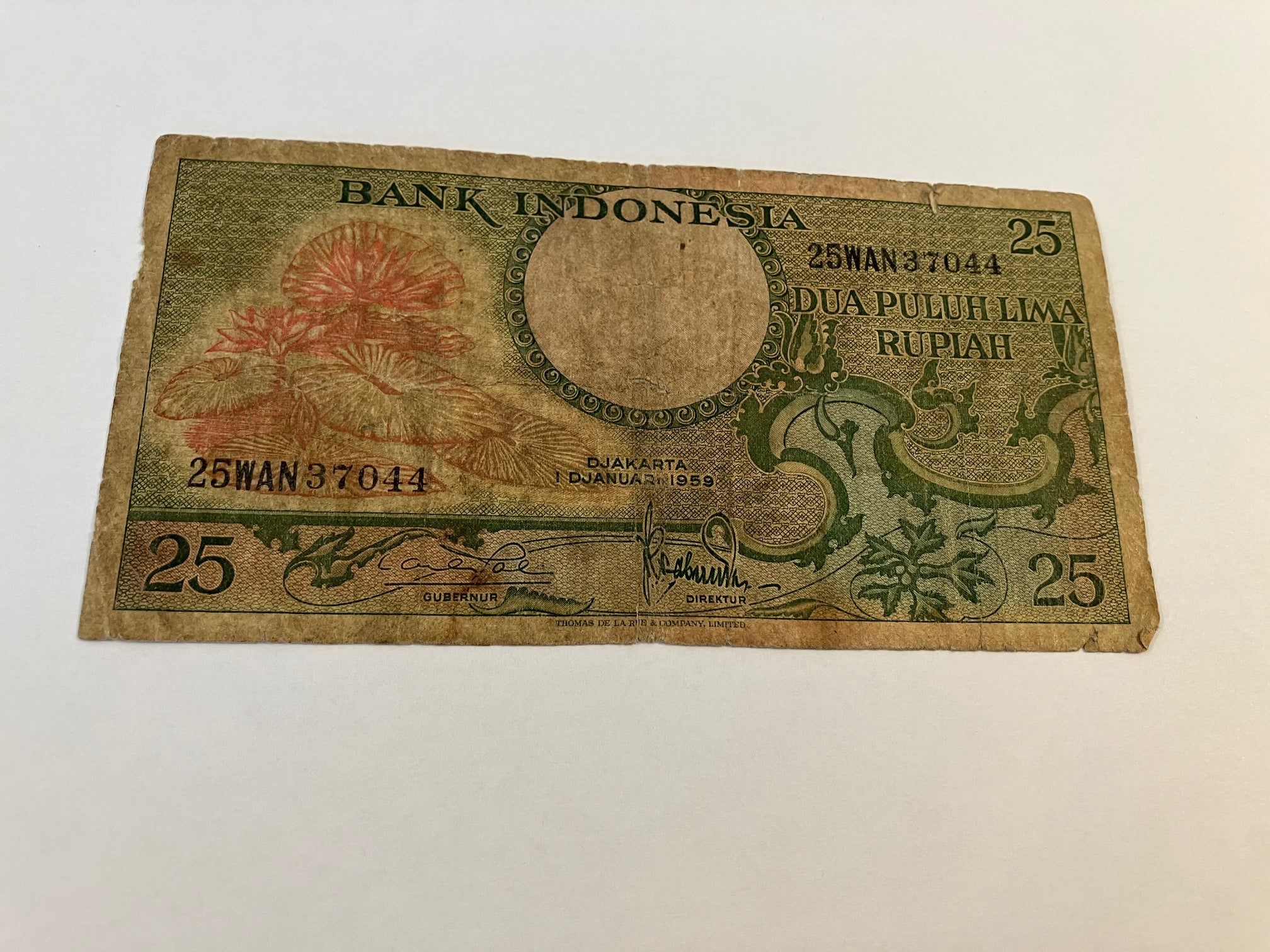 25 Rupiah Indonesia 1959
