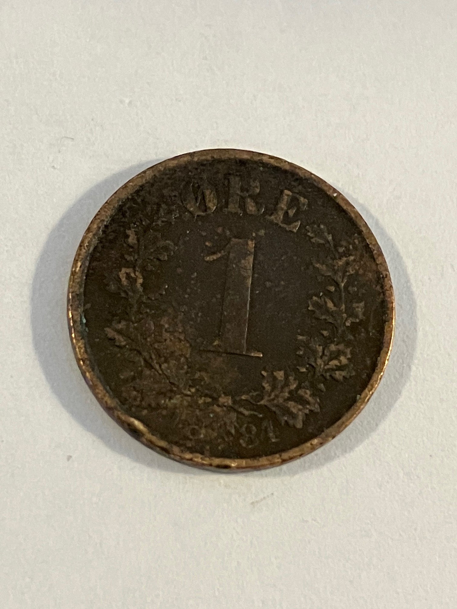 1 Øre 1884 Norge - Dårlig stand