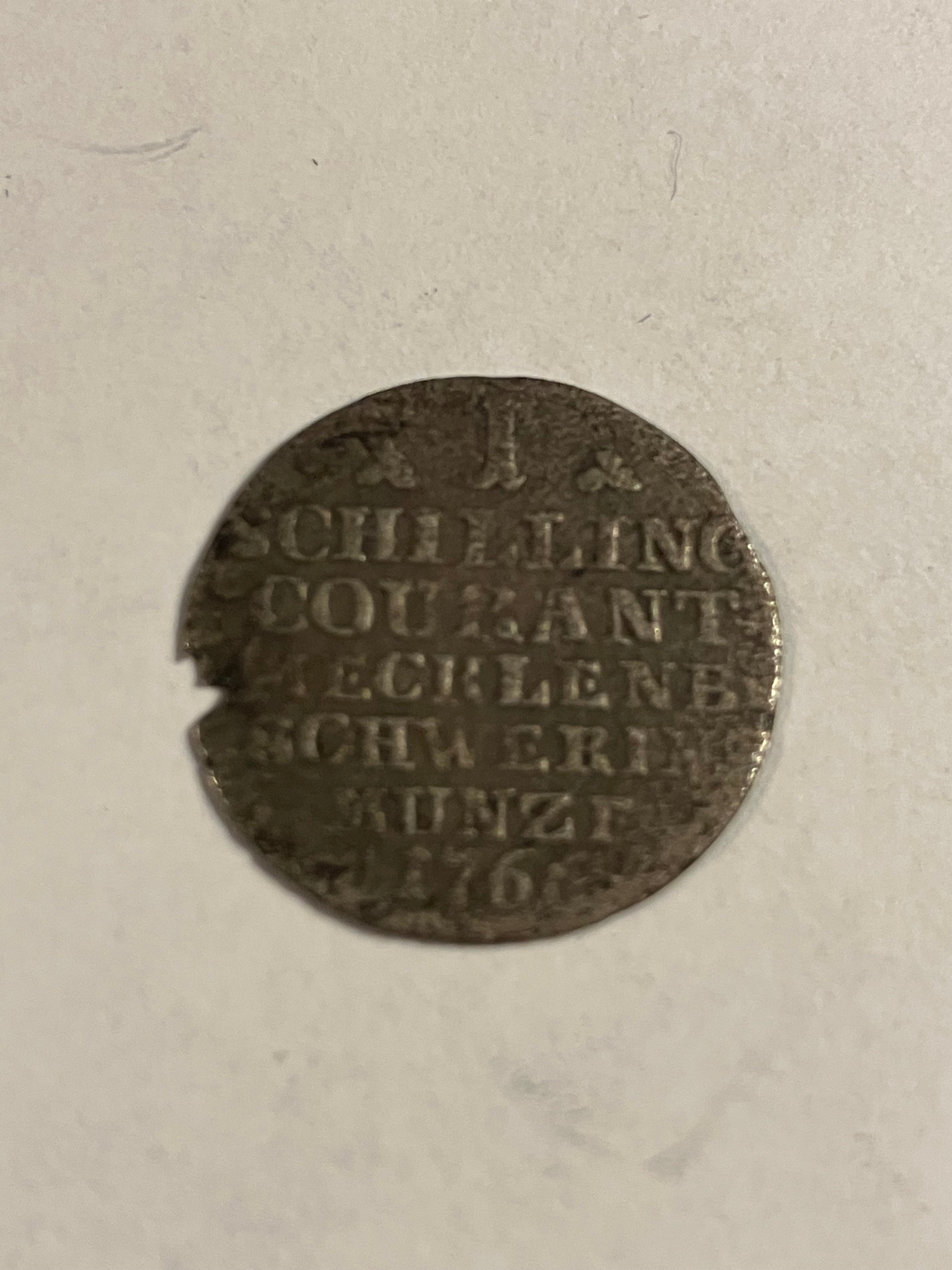 1 Schilling Courant Mecklenburg Schwerin 1766