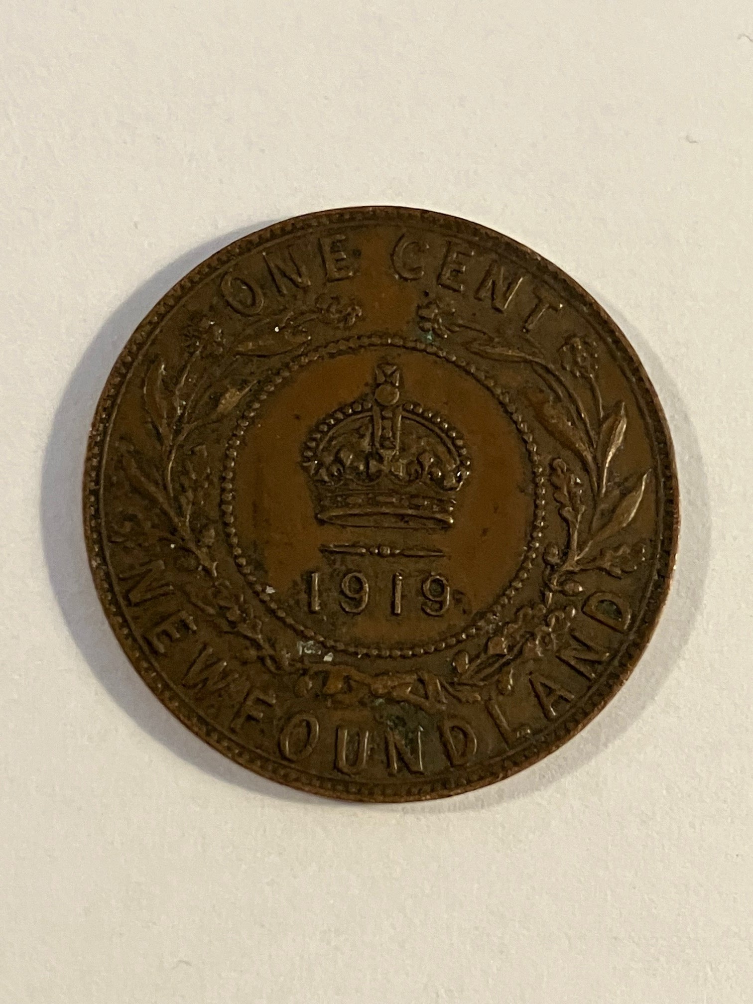 One Cent Newfoundland 1919
