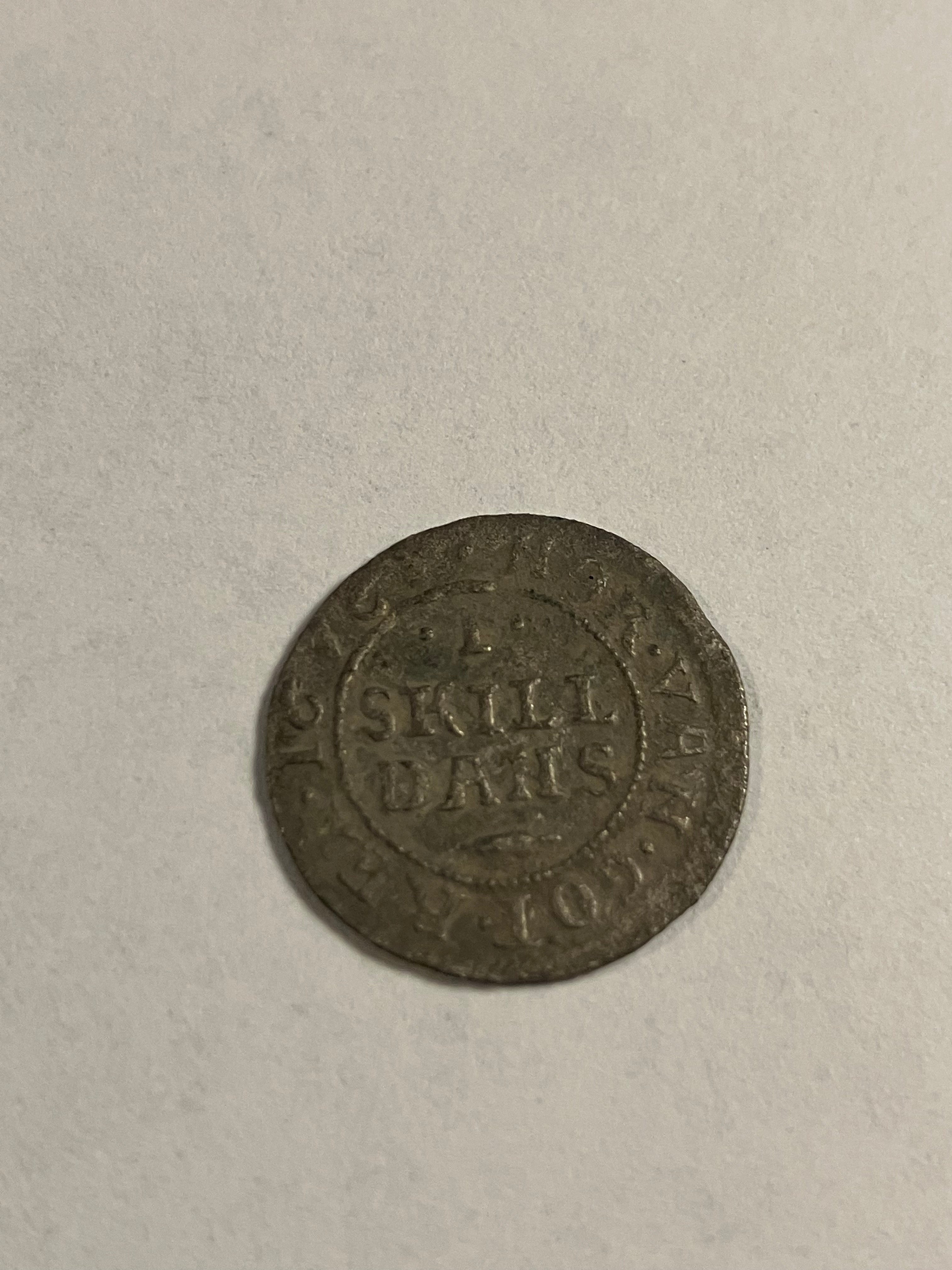 1 skilling 1676 Denmark