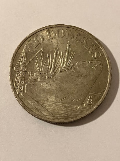 10 Dollar Singapore 1975
