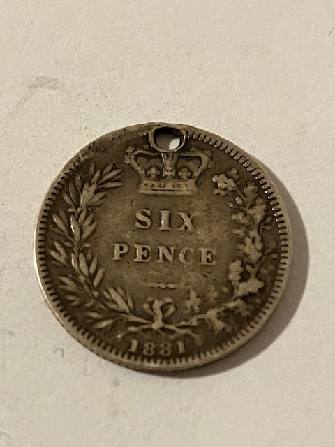 Six pence 1881 England