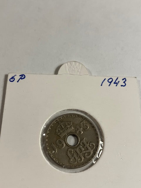 Six Pence New Guinea 1943