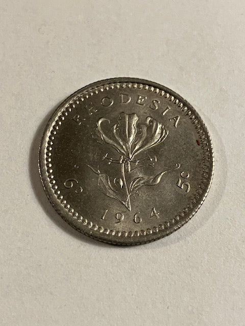 Rhodesia 6 Pence / 5 Cents 1964