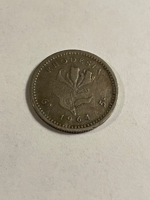 Rhodesia 6 Pence / 5 Cents 1964