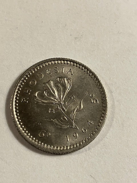 Rhodesia 6 Pence / 5 Cents 1964