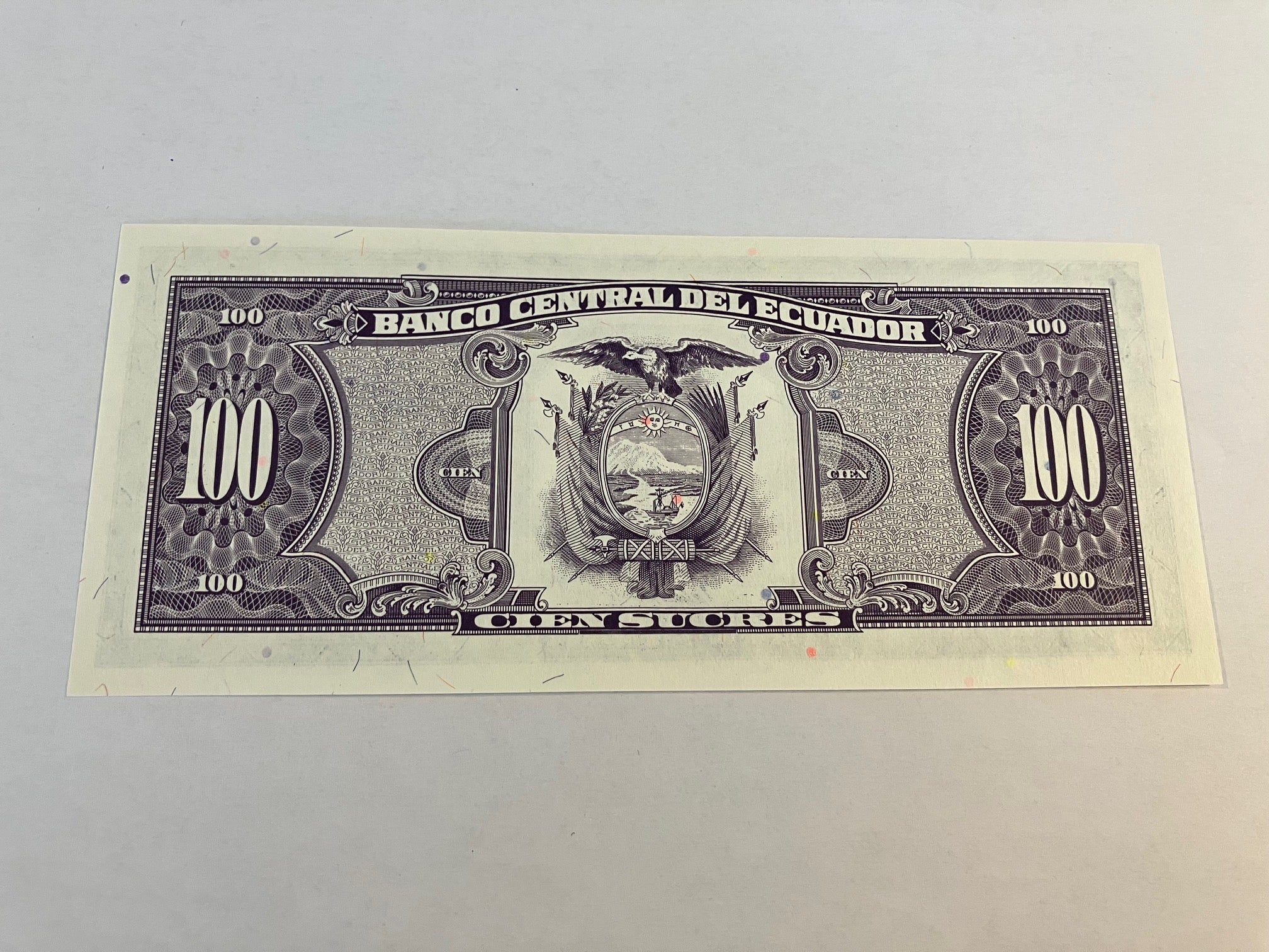 100 Sucres Ecuador 1992