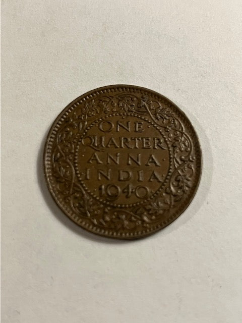 One Quarter Anna India 1940