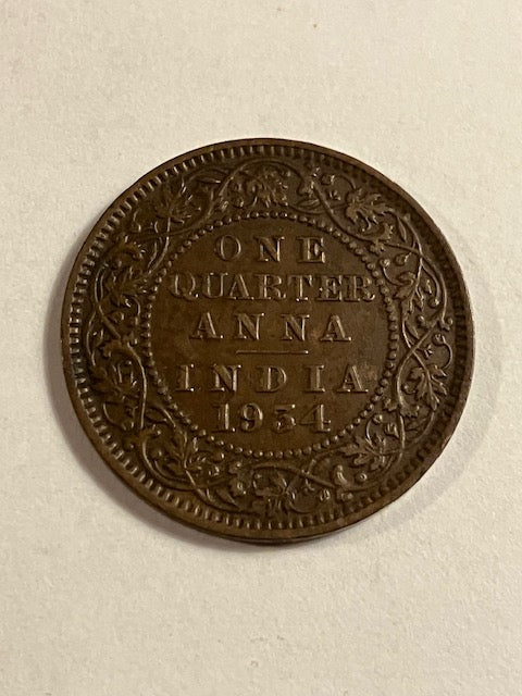 One Quarter Anna India 1954