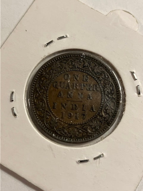 One Quarter Anna India 1917