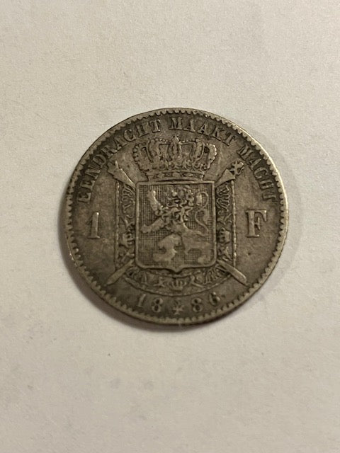 1 Franc Belgium 1886
