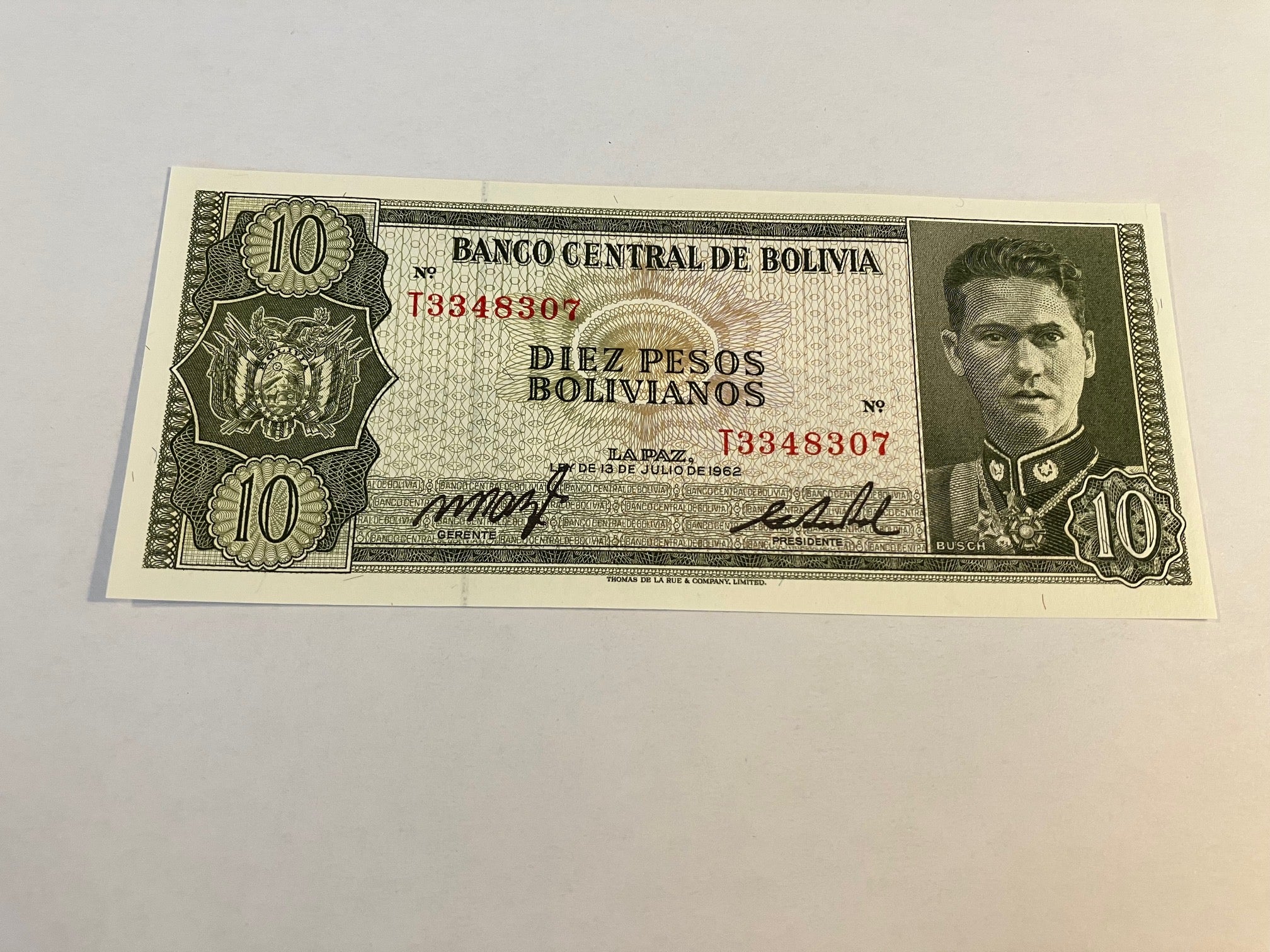 10 Pesos Bolivia 1962