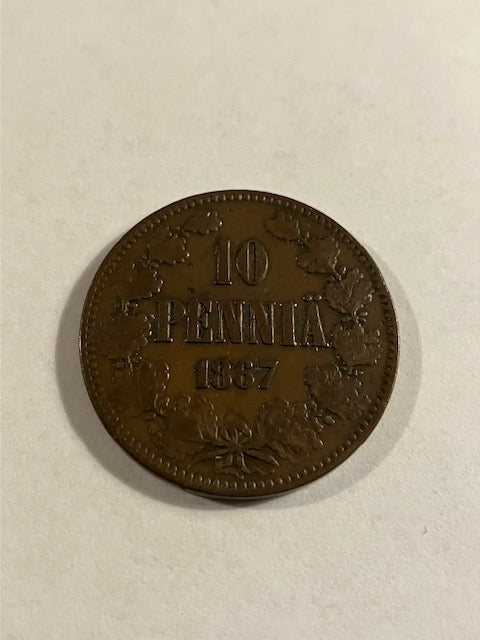 10 Pennia 1867 Finland