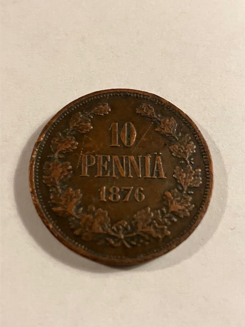 10 Pennia 1876 Finland