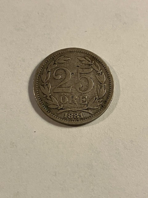 25 øre 1881 Sweden