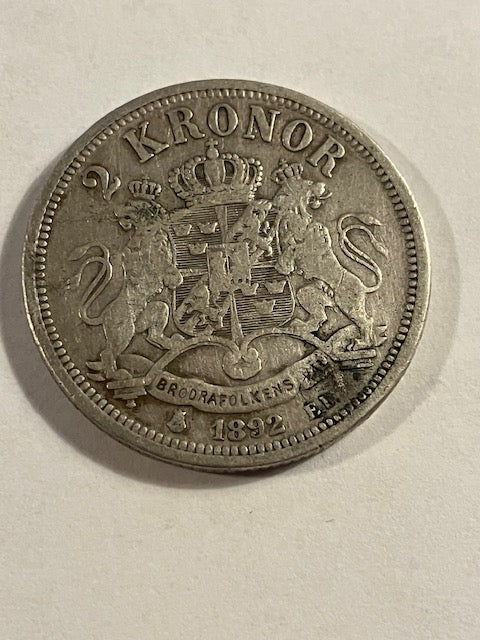 2 kroner 1892 Sweden