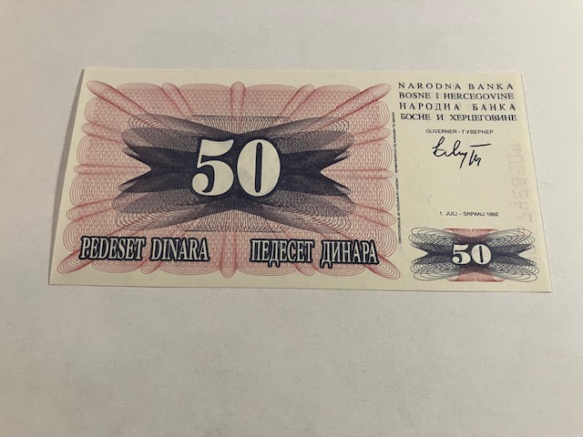 50 Dinar Bosnien & Herzegovina 1992