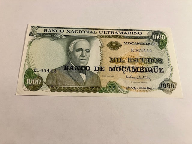 1000 Escudos Mozambique 1972