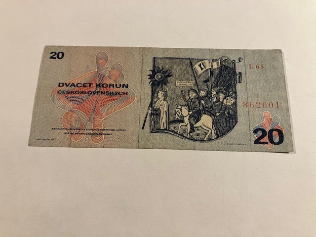 20 korun Cesko Slovenia 1970