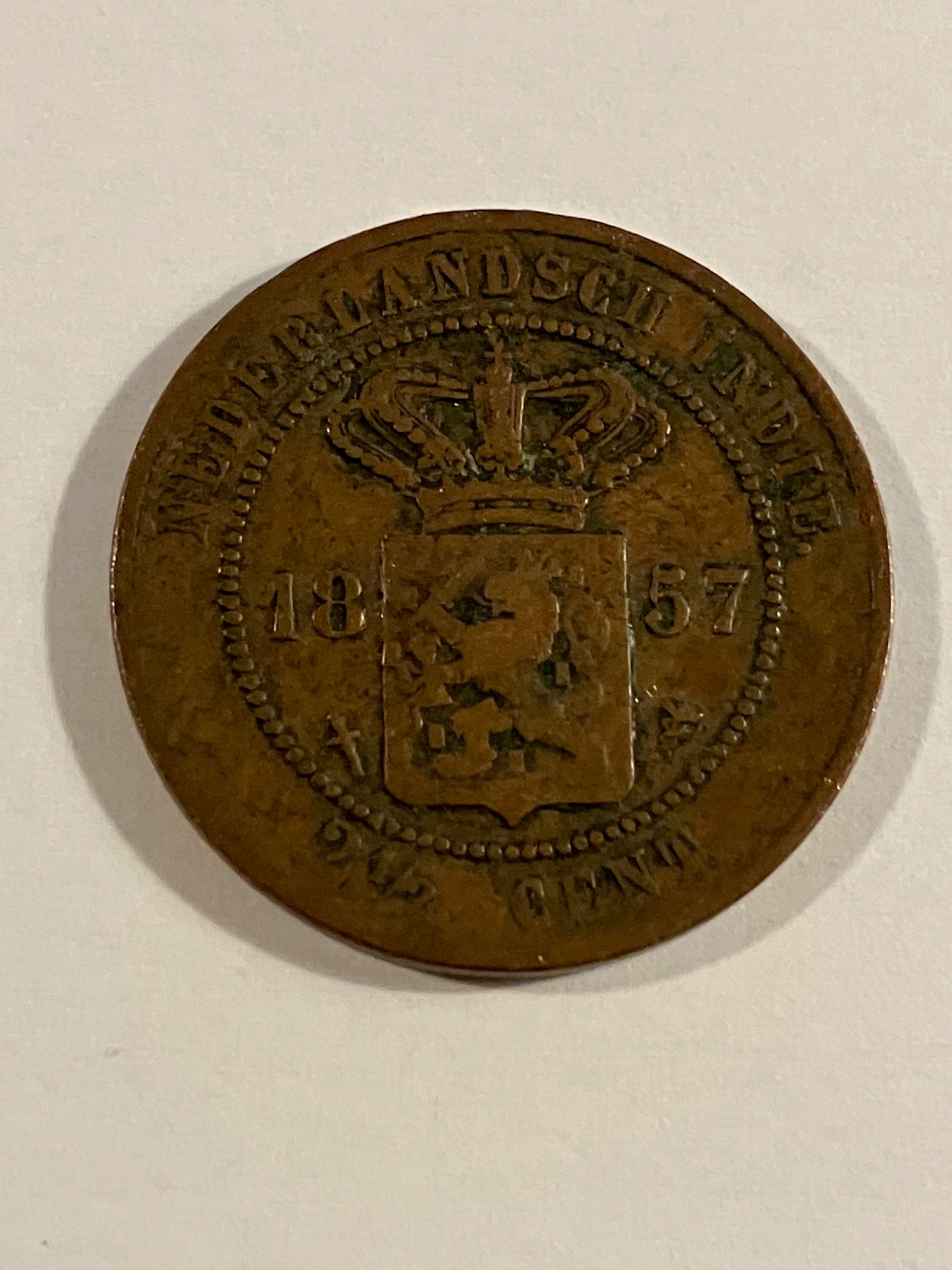2 1/2 Cents Netherlands Indie 1857