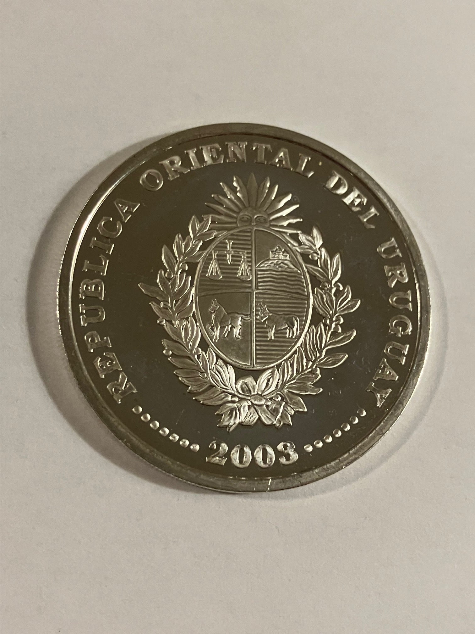 1000 Pesos Uruguay 2003 - Silver