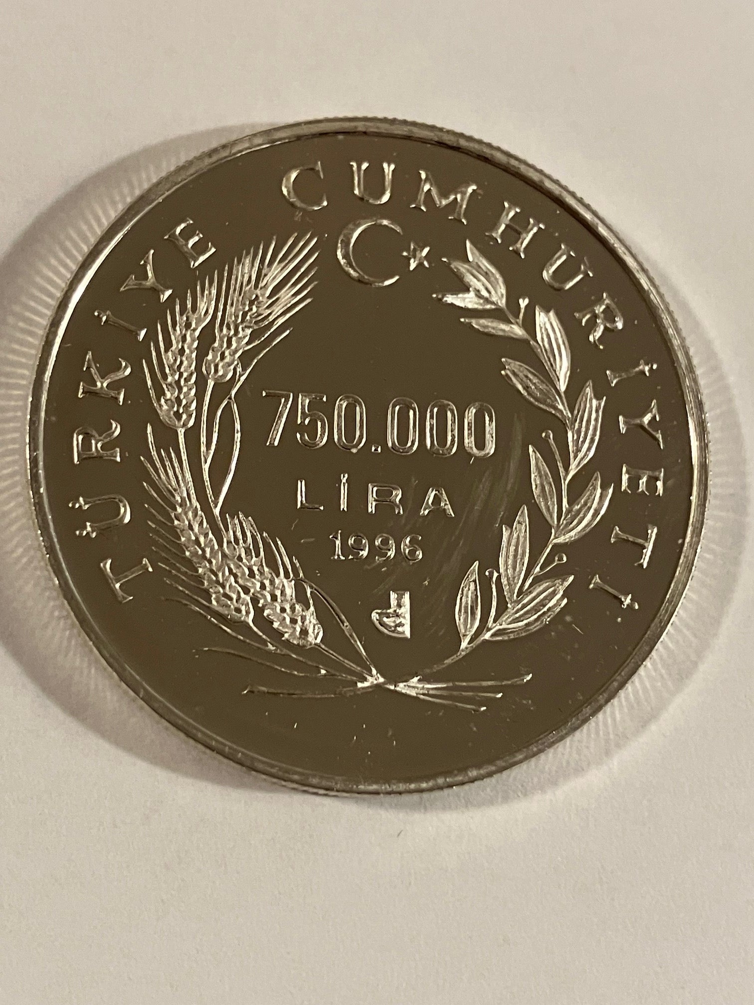 750.000 Lira Turkey 1996